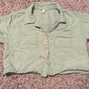 Kate Mack Light Green Kids Blouse